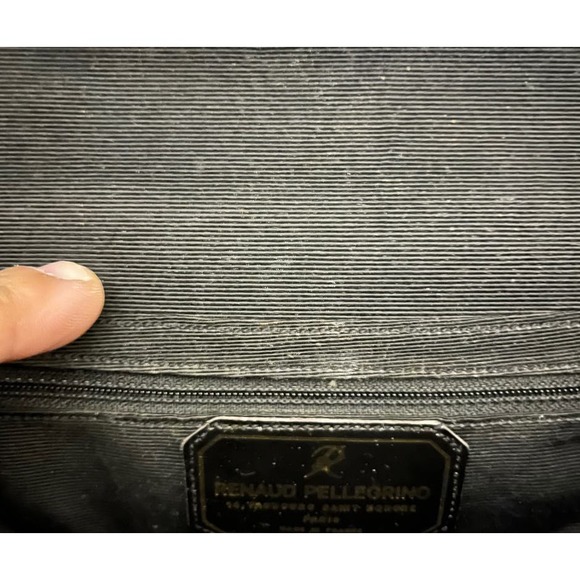 Renaud Pellegrino Black Shoulder Bag with Beaded Strap - Picture 6 of 8